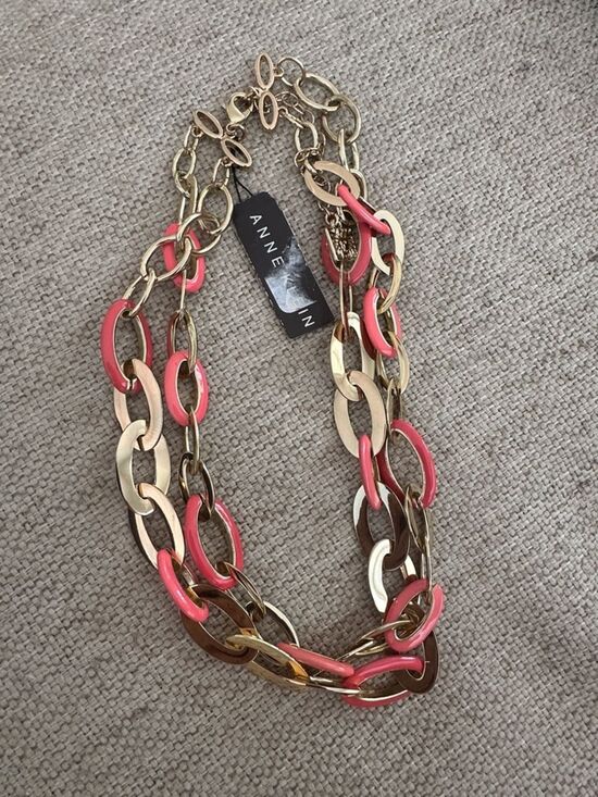 Anne Klein Jewelry - NWT Anne Klein Gold and Coral Chain Necklace